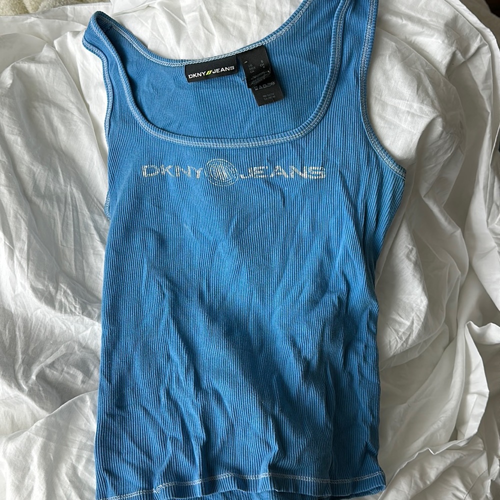 retro blue tank top